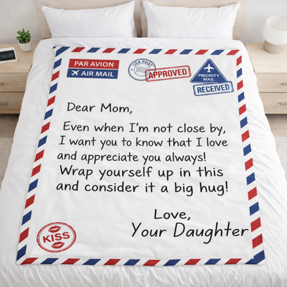 My Mom Cozy Personalized Blanket  From Daughter/Son