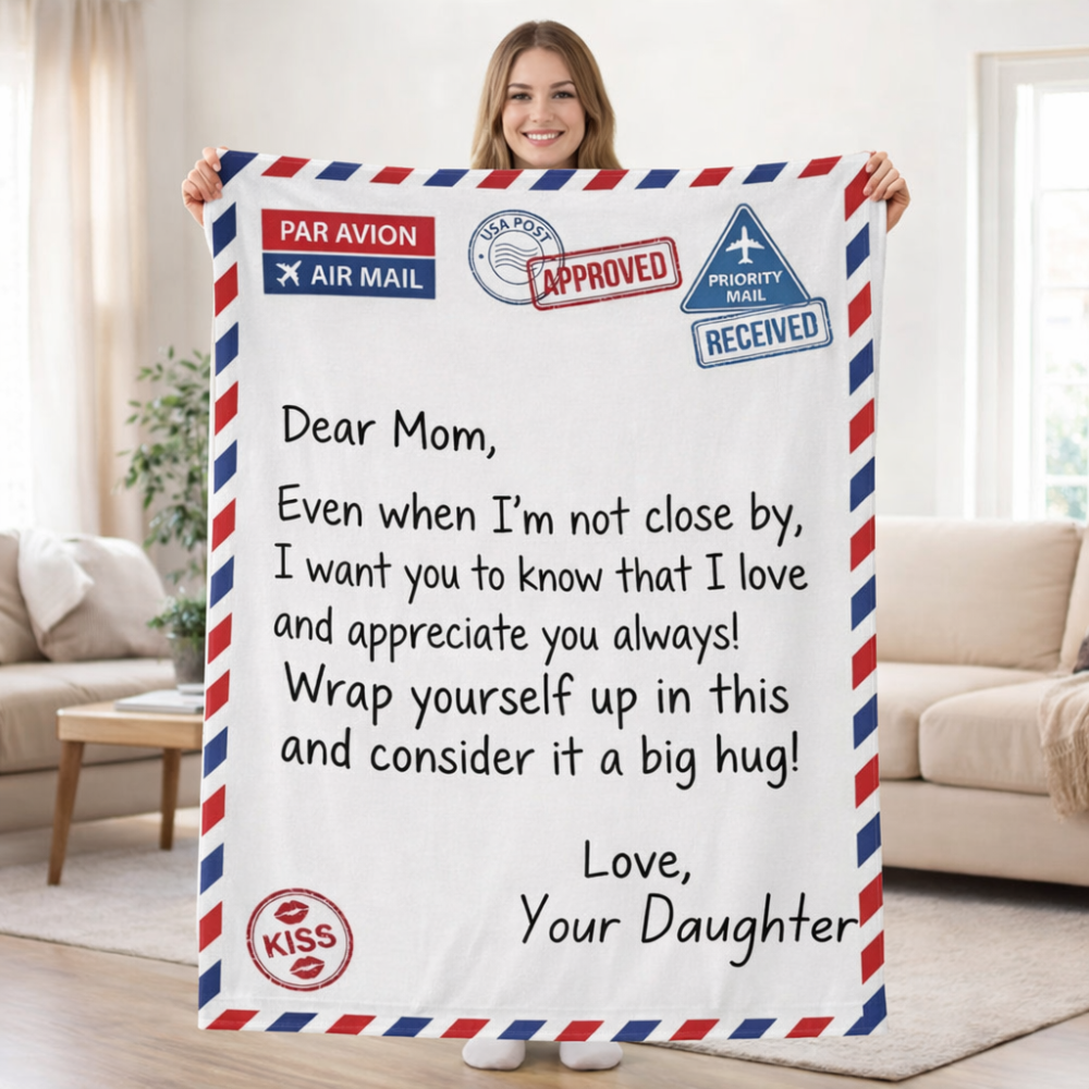 My Mom Cozy Personalized Blanket  From Daughter/Son