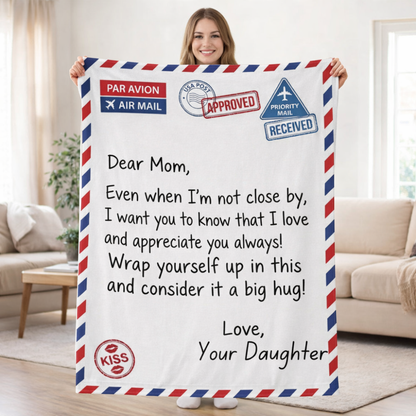 My Mom Cozy Personalized Blanket  From Daughter/Son