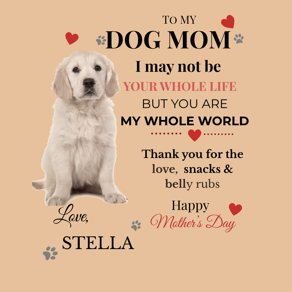 Personalized Dog Mom Blanket  with Pet Photo & Name