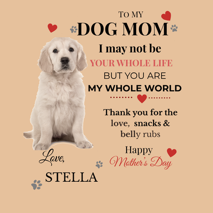 Personalized Dog Mom Blanket  with Pet Photo & Name