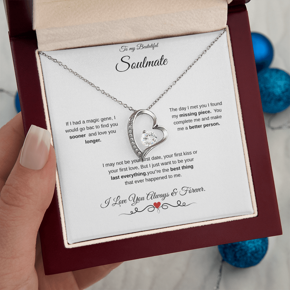 To My Beautiful Soulmate! Forever Love Necklace