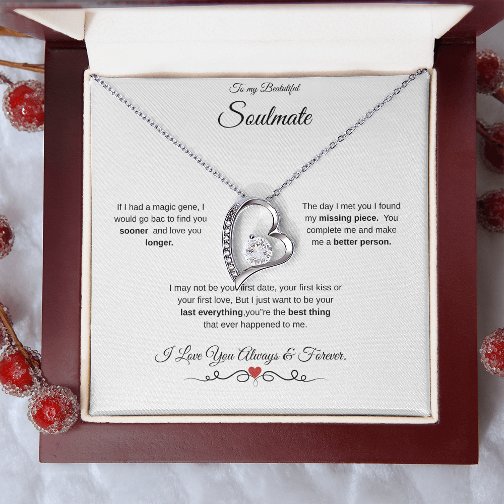 To My Beautiful Soulmate! Forever Love Necklace