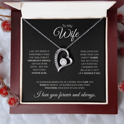 To My Wife | Forever and Always | Forever Love Necklace