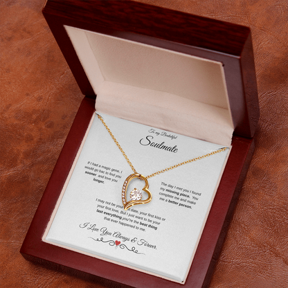 To My Beautiful Soulmate! Forever Love Necklace