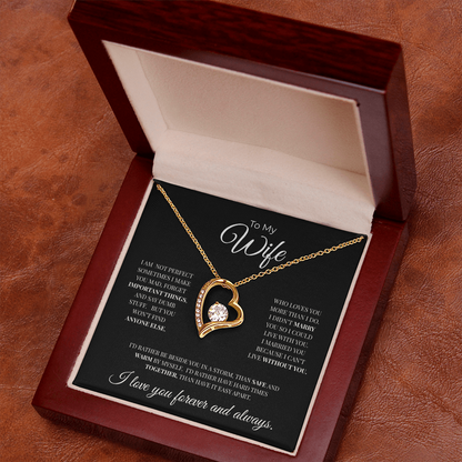 To My Wife | Forever and Always | Forever Love Necklace