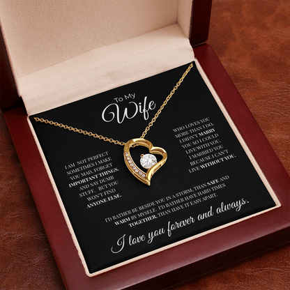 To My Wife | Forever and Always | Forever Love Necklace