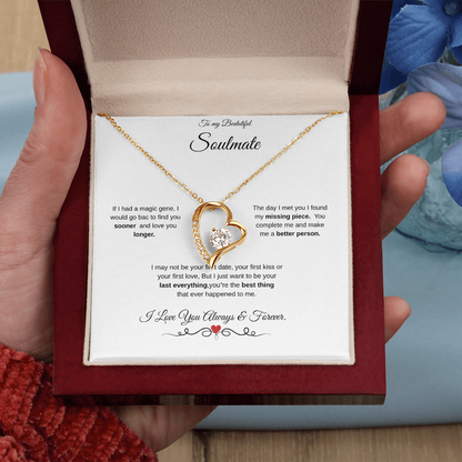 To My Beautiful Soulmate! Forever Love Necklace