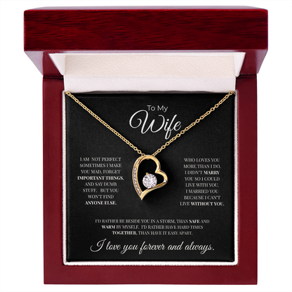 To My Wife | Forever and Always | Forever Love Necklace