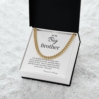 To My Big Brother Necklace- A Gift He'll Never Forget