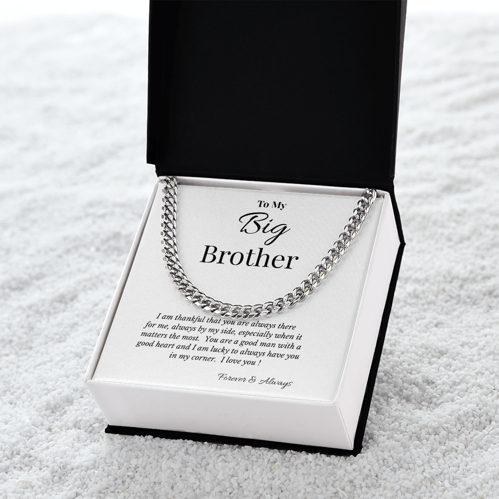 To My Big Brother Necklace- A Gift He'll Never Forget