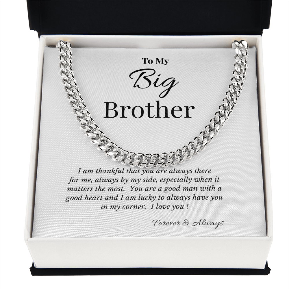 To My Big Brother Necklace- A Gift He'll Never Forget