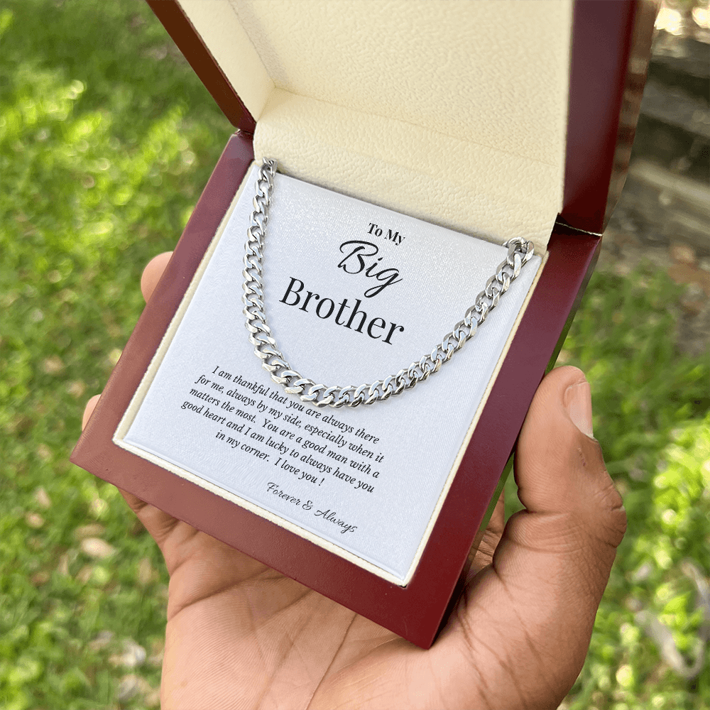 To My Big Brother Necklace- A Gift He'll Never Forget