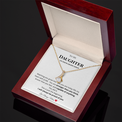 To My Daughter on Your Graduation - I am So Proud of You Necklace