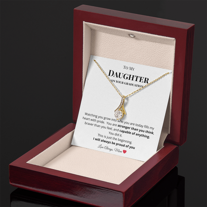 To My Daughter on Your Graduation - I am So Proud of You Necklace