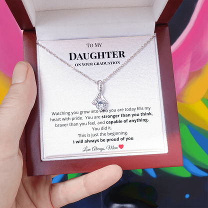 To My Daughter on Your Graduation - I am So Proud of You Necklace