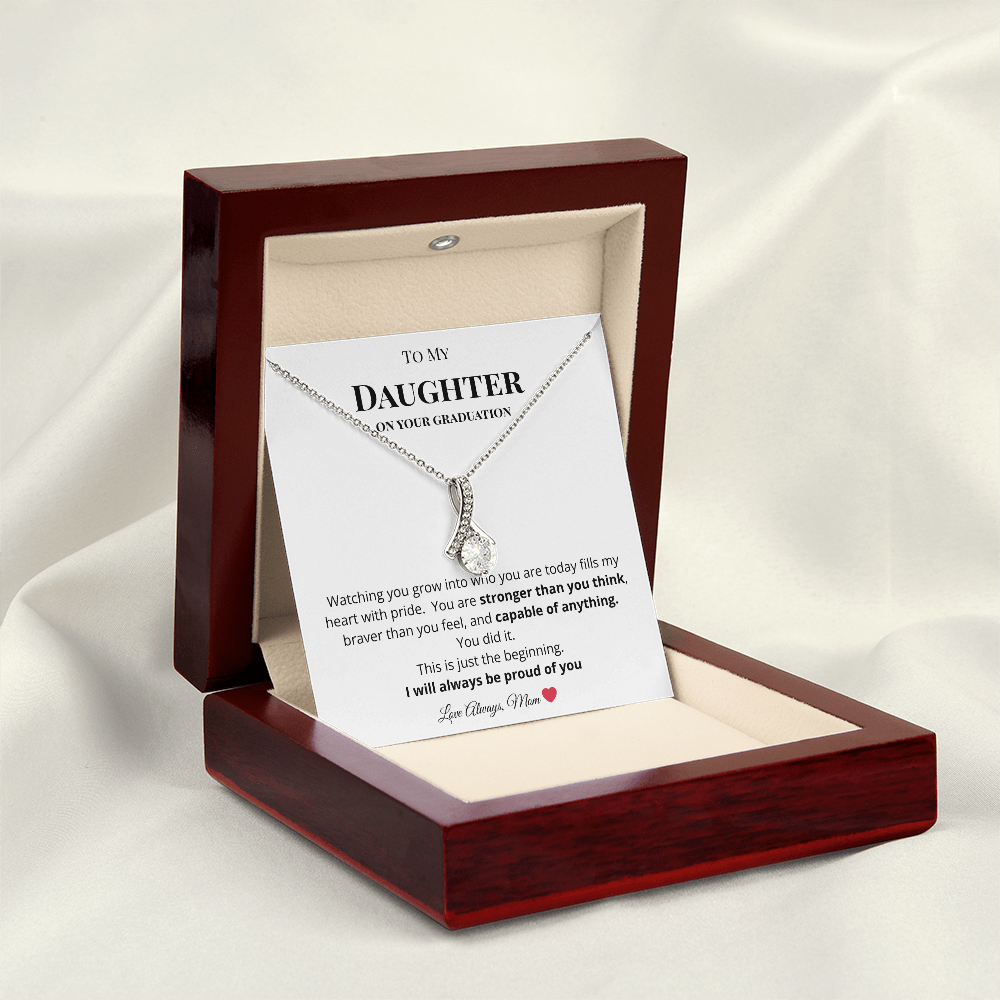 To My Daughter on Your Graduation - I am So Proud of You Necklace