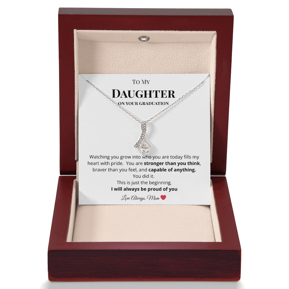 To My Daughter on Your Graduation - I am So Proud of You Necklace