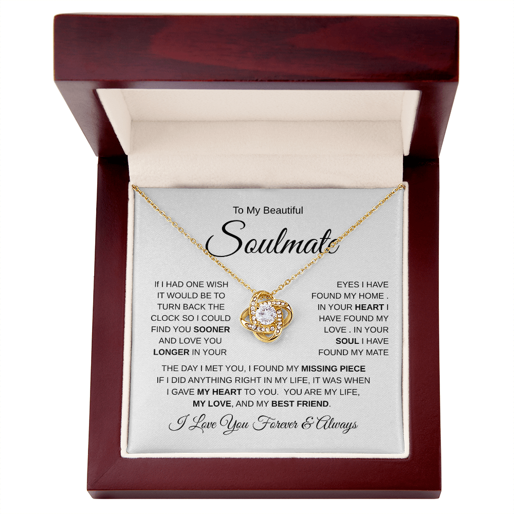 To My Beautiful Soulmate| The Day I Met You (Love Knot Necklace)