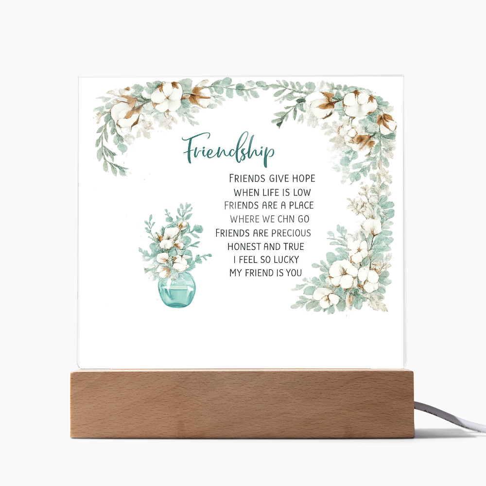 Friendship Acrylic Plaque-Gift For Friend- Valentine's Day Gift
