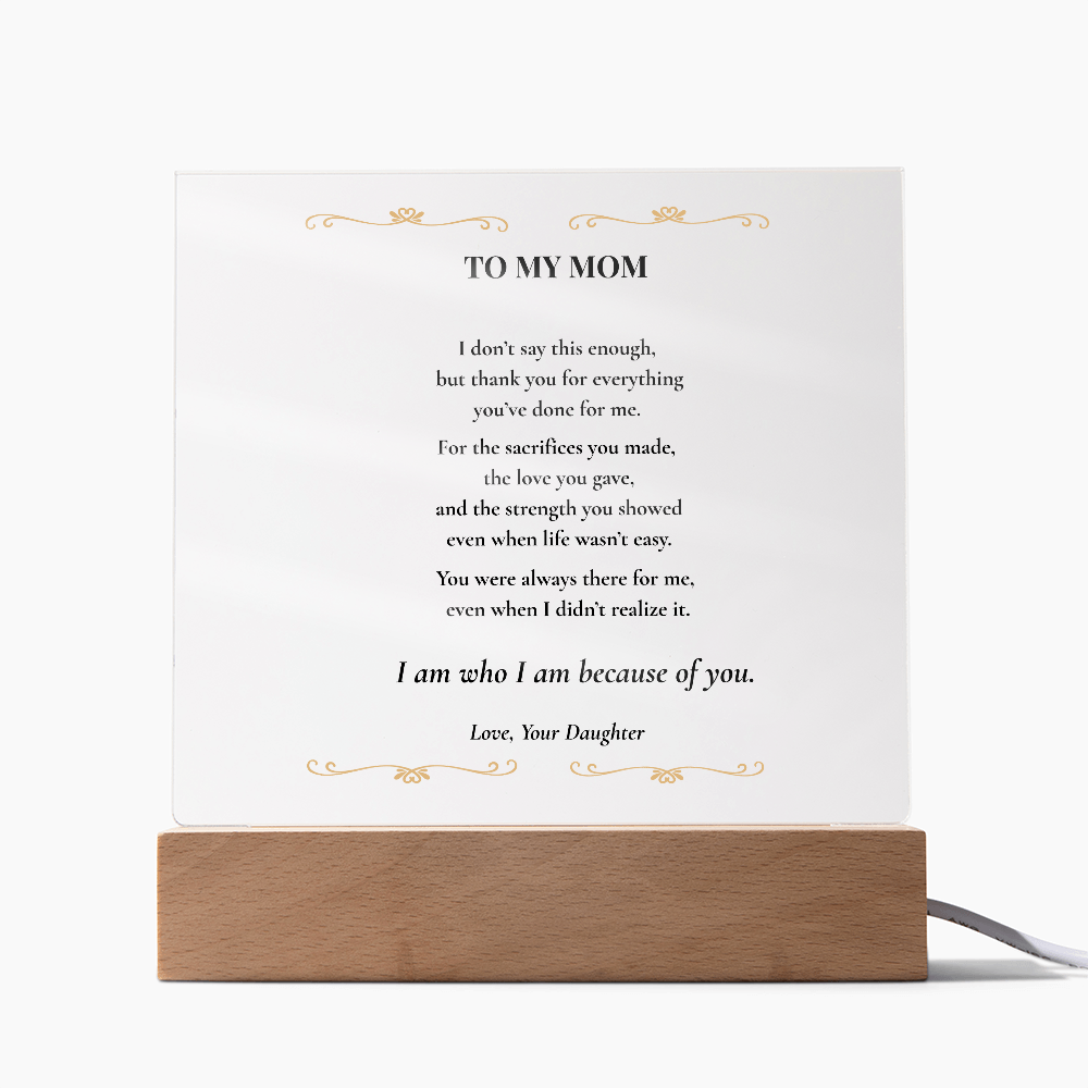 Mom Plaque