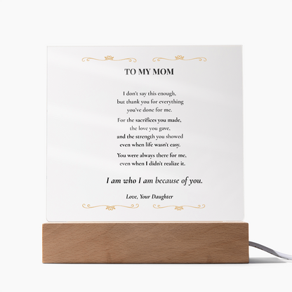 Mom Plaque