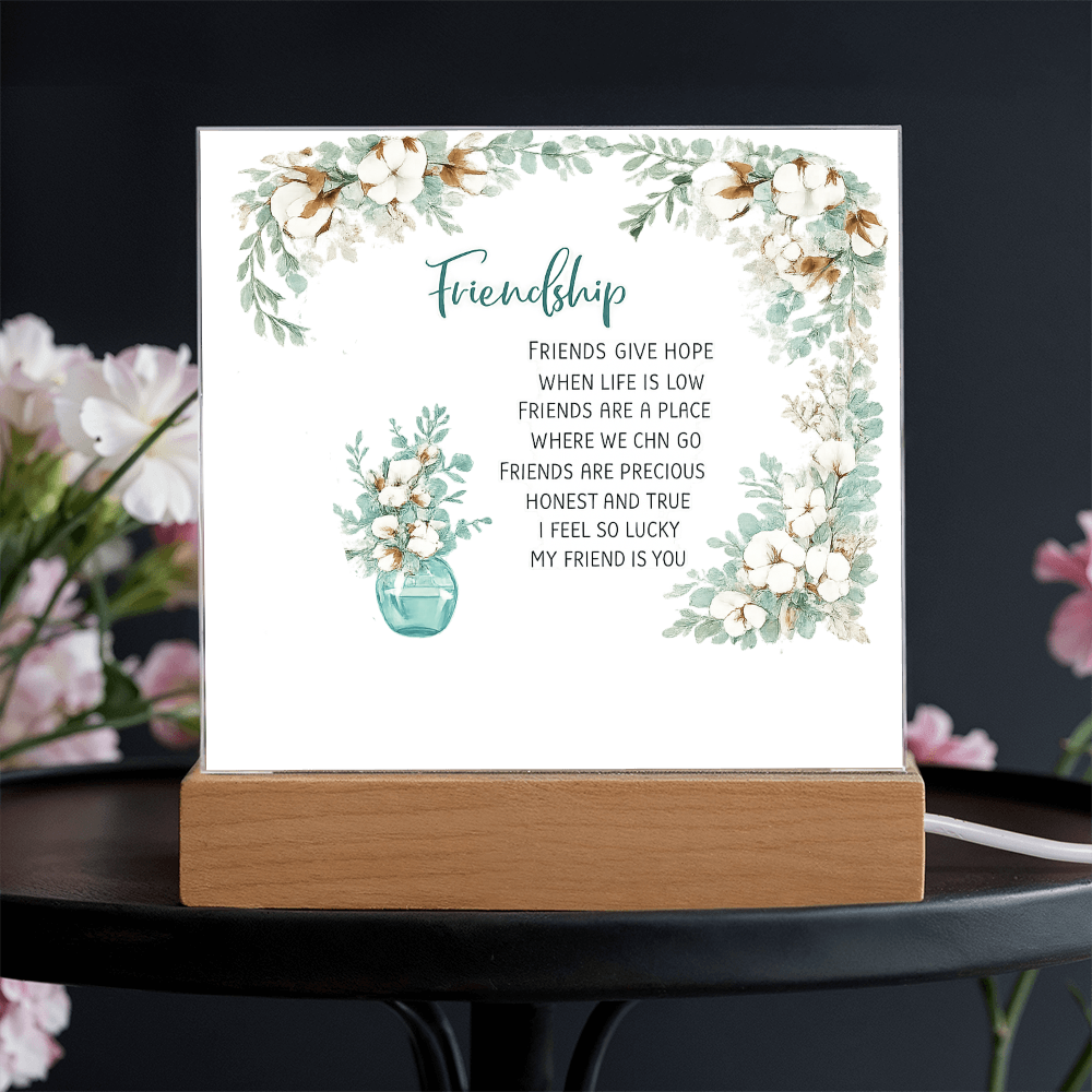 Friendship Acrylic Plaque-Gift For Friend- Valentine's Day Gift