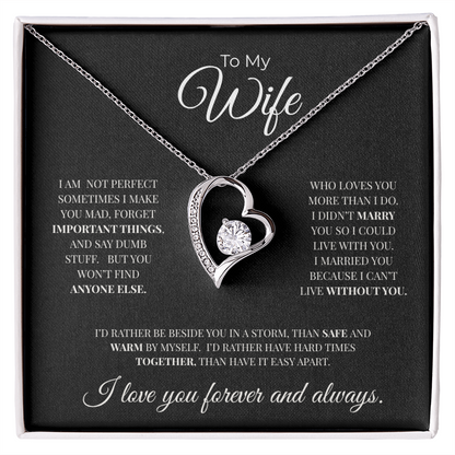 To My Wife | Forever and Always | Forever Love Necklace