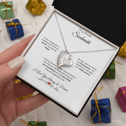 To My Beautiful Soulmate! Forever Love Necklace