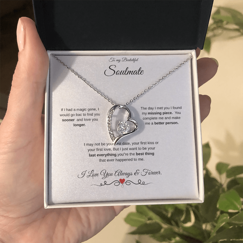 To My Beautiful Soulmate! Forever Love Necklace