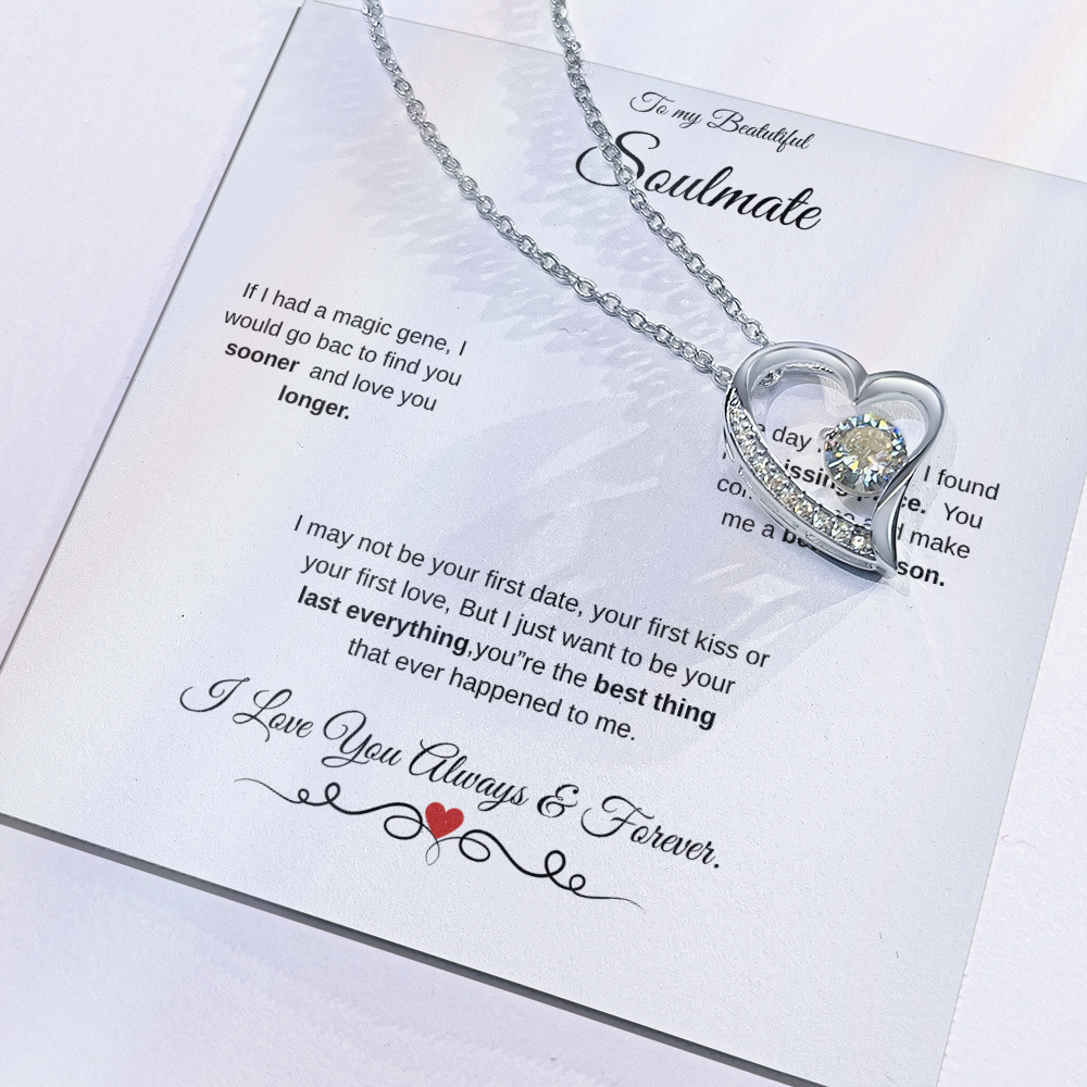 To My Beautiful Soulmate! Forever Love Necklace