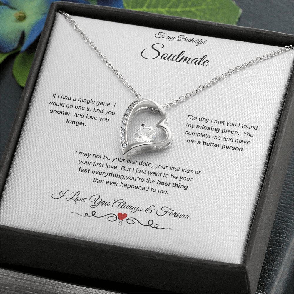 To My Beautiful Soulmate! Forever Love Necklace