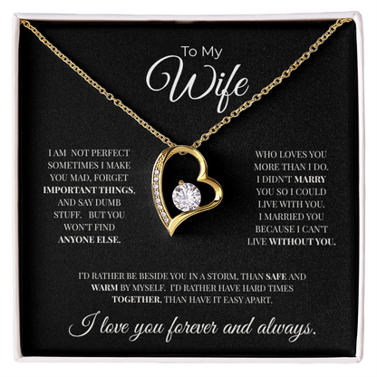 To My Wife | Forever and Always | Forever Love Necklace