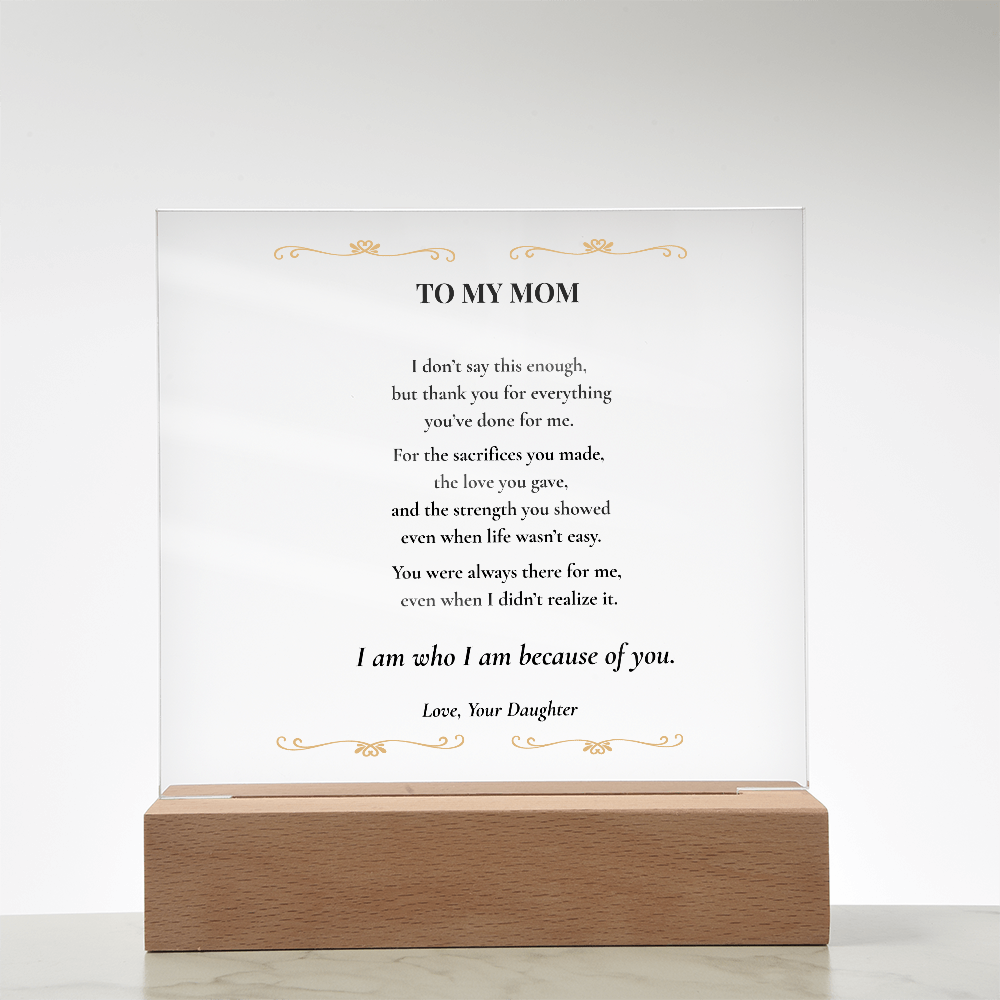 Mom Plaque