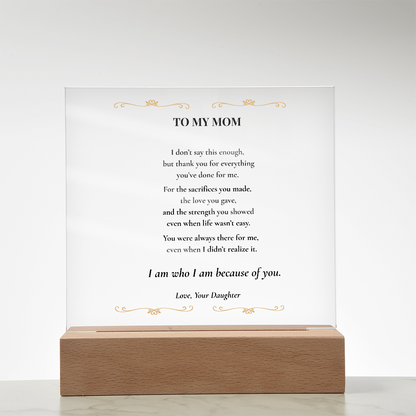 Mom Plaque