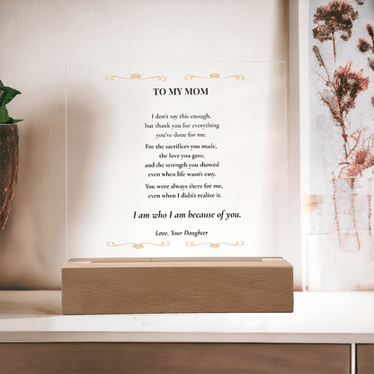 Mom Plaque