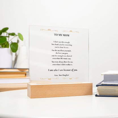 Mom Plaque