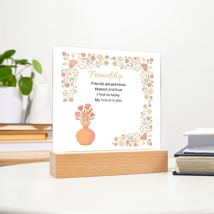 Friendship acrylic Plaque-Gift For Friend