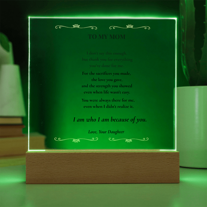 Mom Plaque
