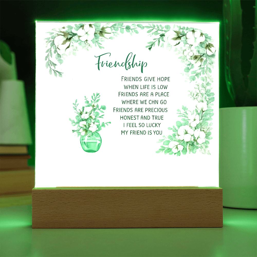 Friendship Acrylic Plaque-Gift For Friend- Valentine's Day Gift