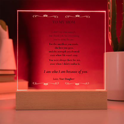 Mom Plaque