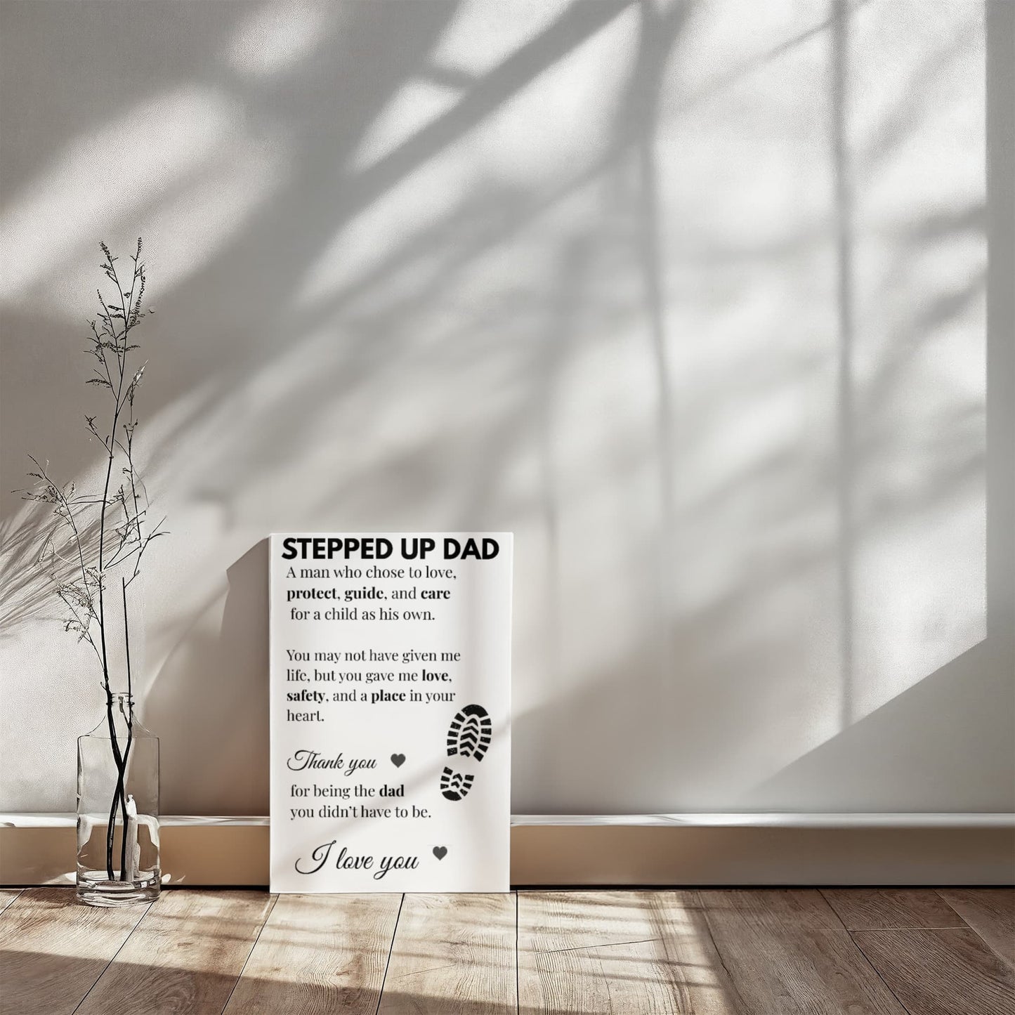 Bonus Dad Canvas Gift — Thank You for Being the Dad You Didn’t Have to Be