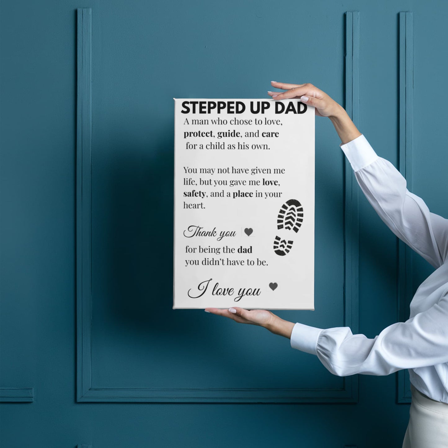 Bonus Dad Canvas Gift — Thank You for Being the Dad You Didn’t Have to Be