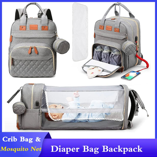 Smart Diaper Bag with Bed