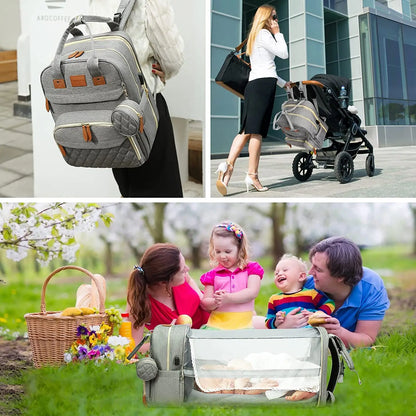 Smart Diaper Bag with Bed